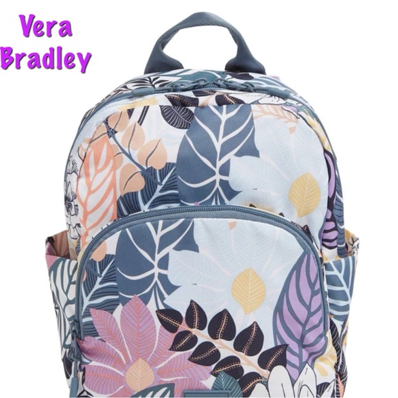 Vera Bradley  Essential Compact Backpack
  Leaf Print Backpack - Picture 1 of 13